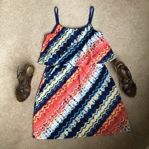 Charlotte Russe multi-colored print dress size s